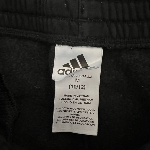 Boys Addidas Black Pants Medium 10/12 - Picture 3 of 3